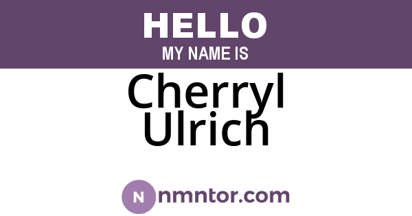 Cherryl Ulrich