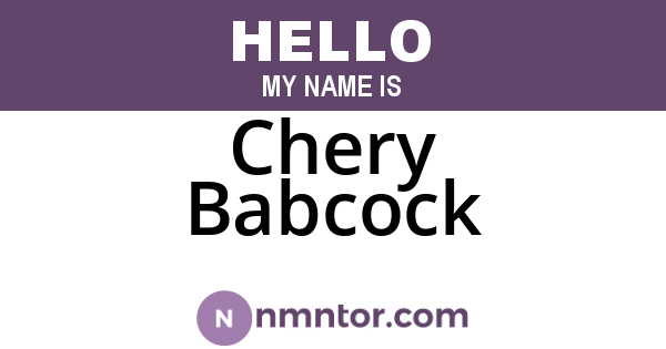 Chery Babcock
