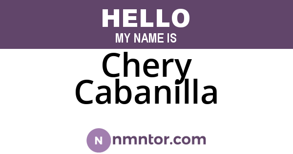 Chery Cabanilla