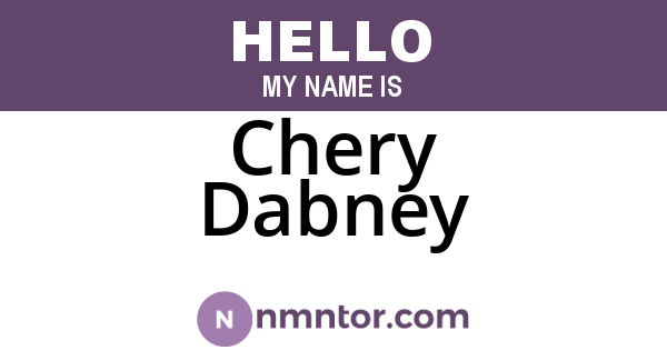 Chery Dabney