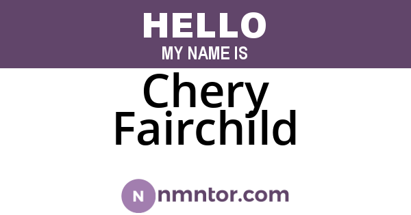 Chery Fairchild