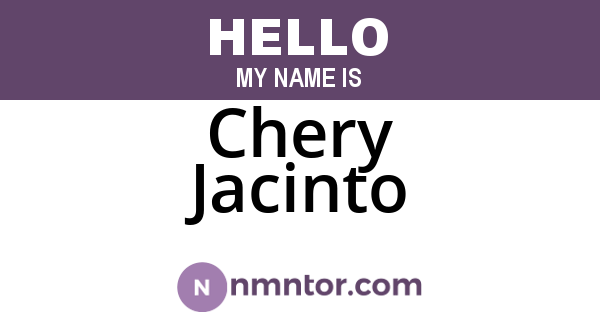 Chery Jacinto