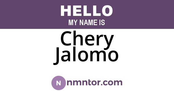 Chery Jalomo