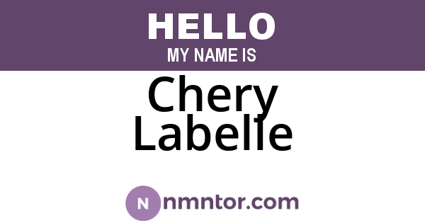 Chery Labelle