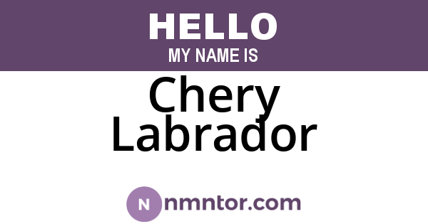Chery Labrador
