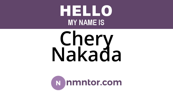 Chery Nakada