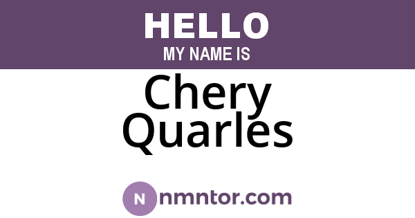 Chery Quarles