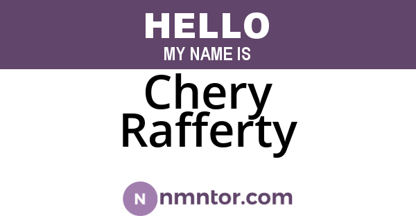 Chery Rafferty