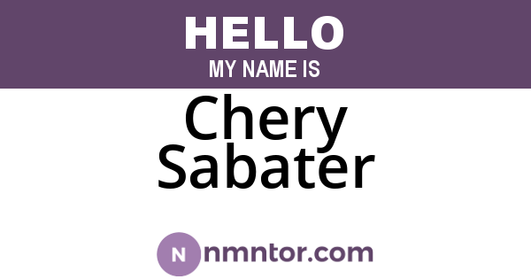 Chery Sabater