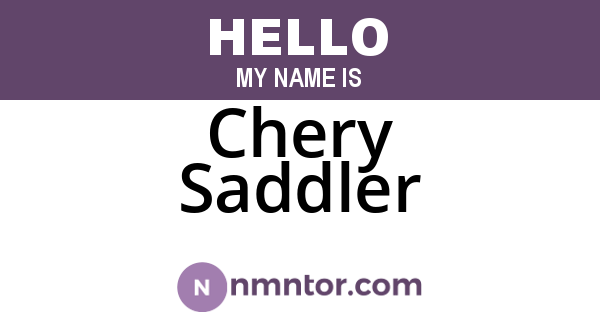 Chery Saddler