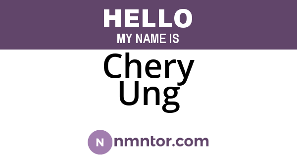 Chery Ung