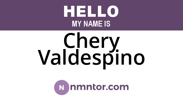 Chery Valdespino