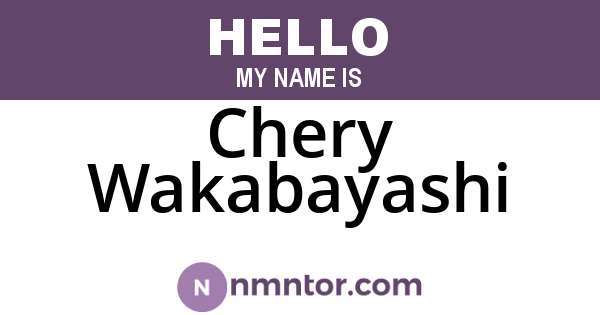 Chery Wakabayashi