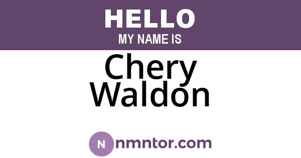 Chery Waldon