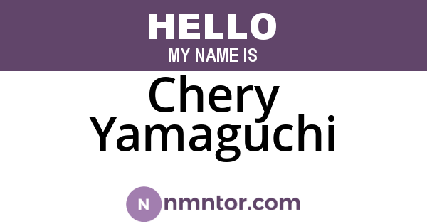 Chery Yamaguchi