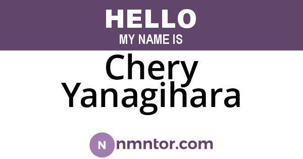 Chery Yanagihara