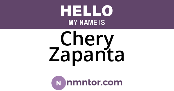 Chery Zapanta