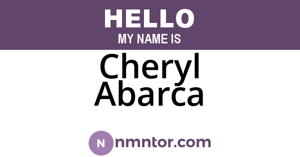Cheryl Abarca