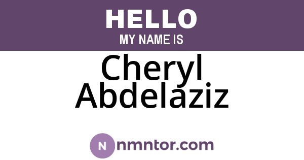 Cheryl Abdelaziz