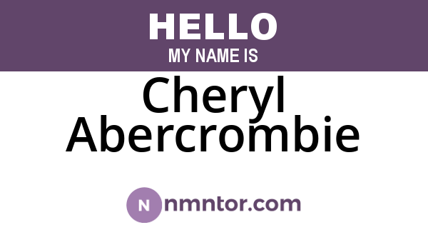 Cheryl Abercrombie