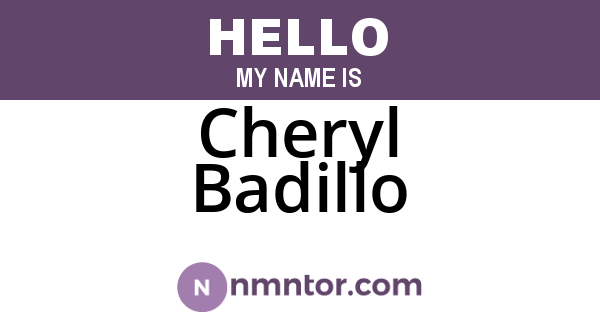 Cheryl Badillo