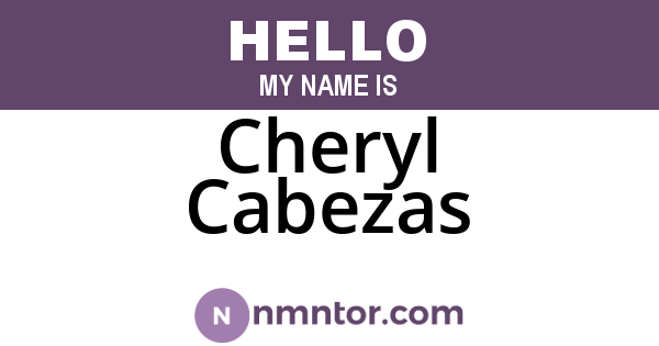 Cheryl Cabezas