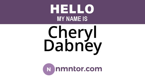 Cheryl Dabney
