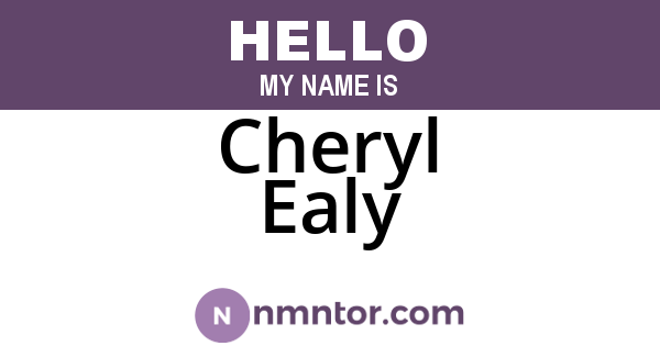 Cheryl Ealy