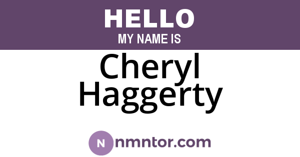 Cheryl Haggerty
