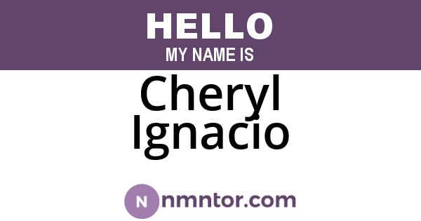 Cheryl Ignacio