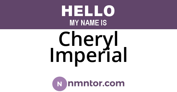 Cheryl Imperial