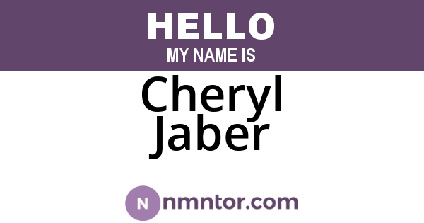 Cheryl Jaber