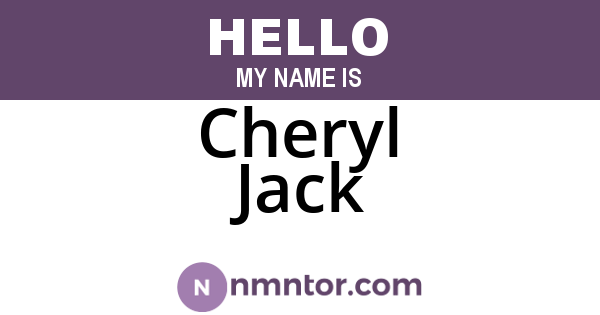 Cheryl Jack