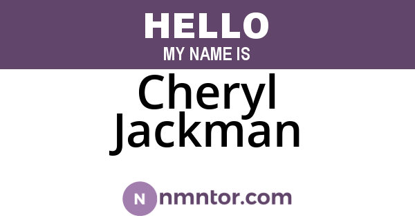 Cheryl Jackman