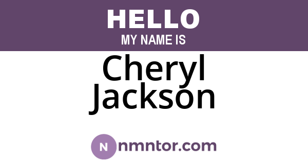 Cheryl Jackson