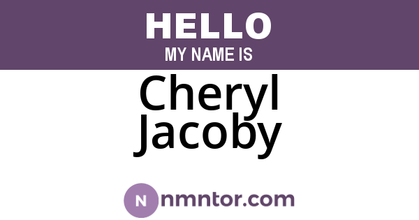 Cheryl Jacoby