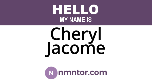 Cheryl Jacome
