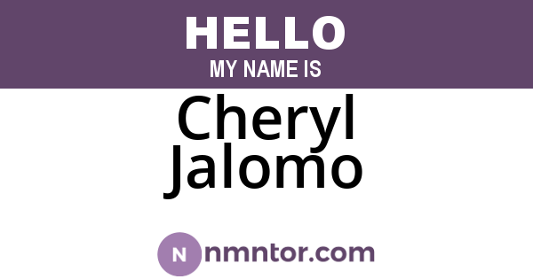 Cheryl Jalomo