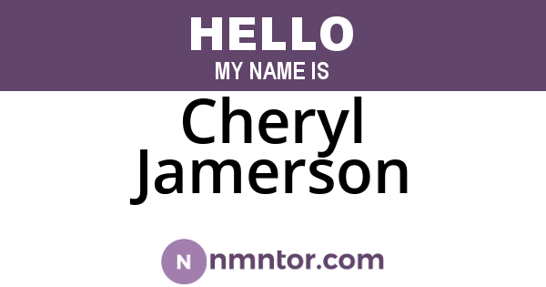 Cheryl Jamerson
