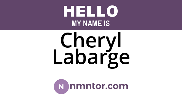Cheryl Labarge