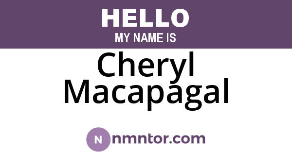 Cheryl Macapagal