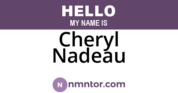 Cheryl Nadeau