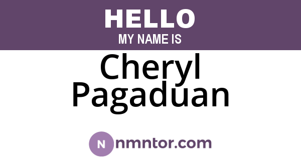 Cheryl Pagaduan