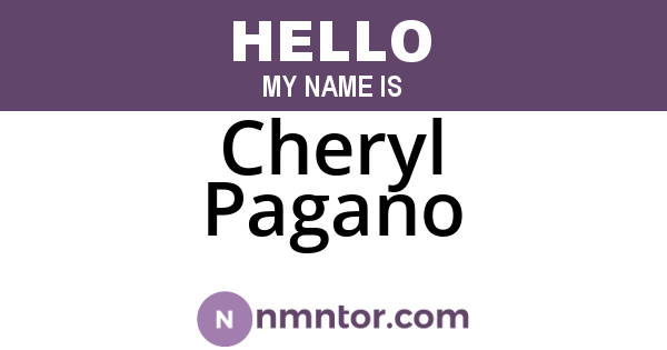Cheryl Pagano