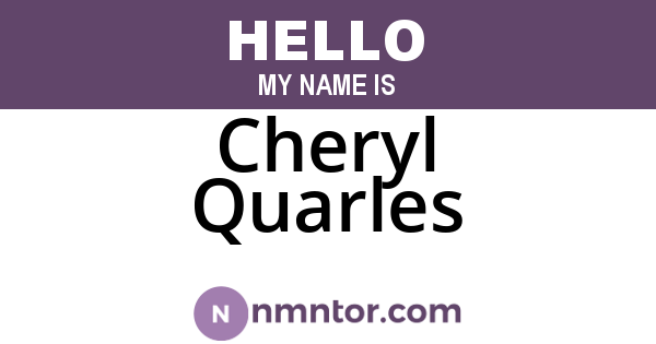 Cheryl Quarles