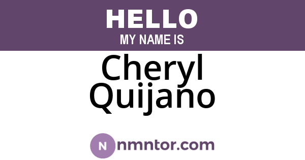 Cheryl Quijano