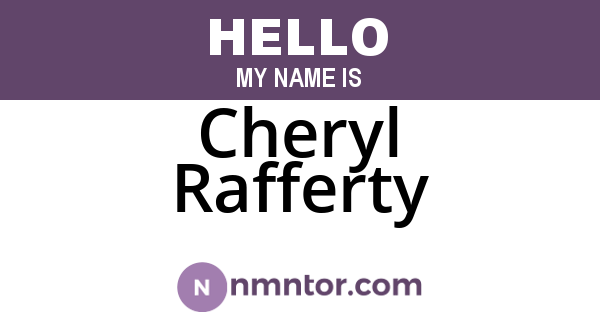 Cheryl Rafferty