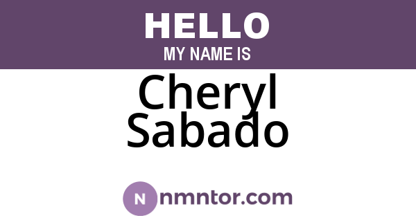 Cheryl Sabado