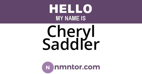 Cheryl Saddler