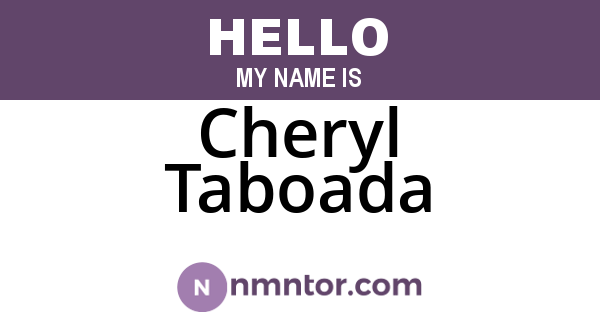 Cheryl Taboada